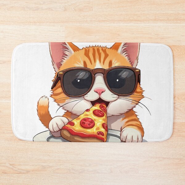 Item preview, Pizza Cat in Shades | Cool Orange Kitten Snack Time designed and sold by NovaProArt.