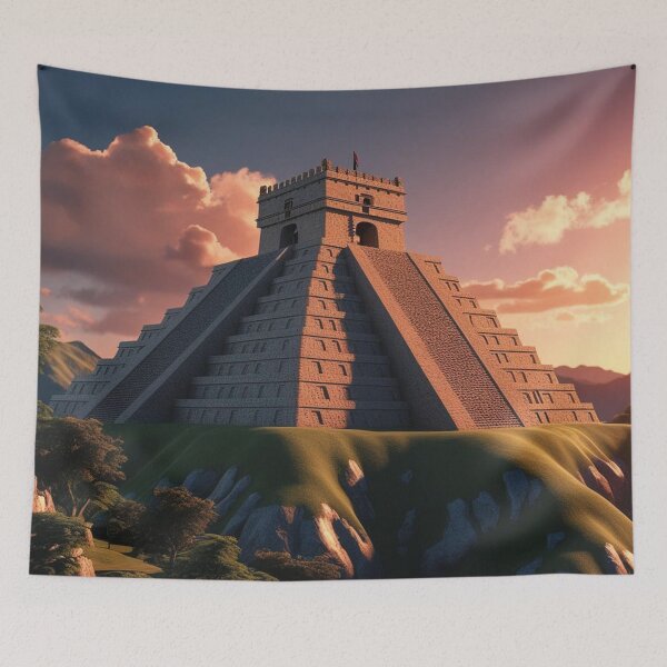 Item preview, Landscape of a Mayan pyramid designed and sold by MerlinWear.