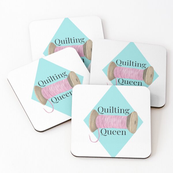 Item preview, Blue Quilting Queen Design with Thread designed and sold by SewHappyQuilt.