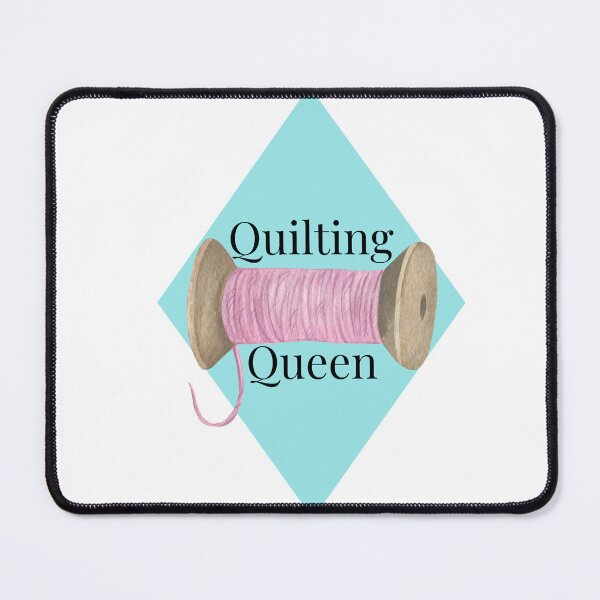 Item preview, Blue Quilting Queen Design with Thread designed and sold by SewHappyQuilt.
