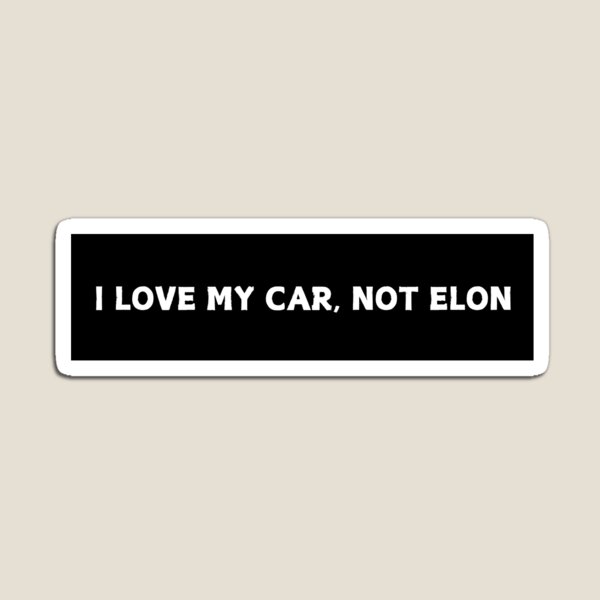 Item preview, Anti Elon Tesla Club - Ich liebe mein Auto, nicht Elon Autoaufkleber Aufkleber Zubehör - Elon Musk ist verrückt!! Social Sticker designed and sold by CapriCreatives.