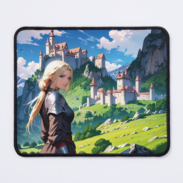 Item preview, Warrior princess with a castle in the background designed and sold by MerlinWear.