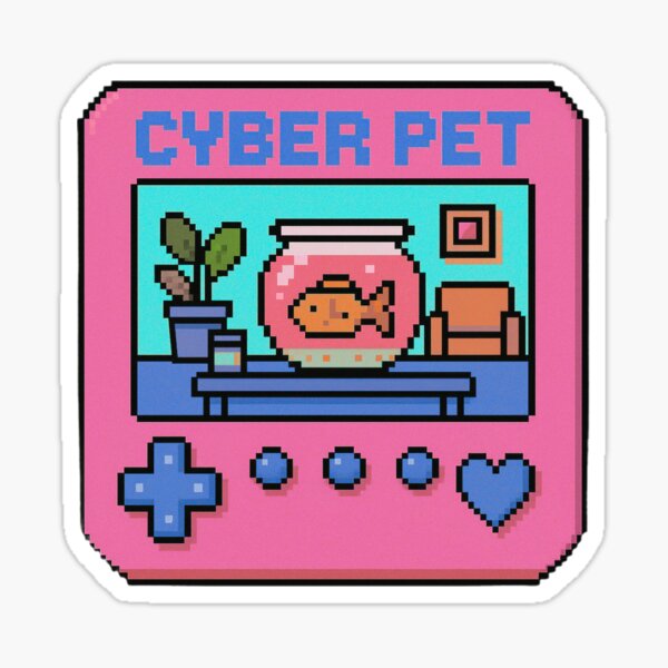 Item preview, Cyber Pet Fish Cute Pixel Game designed and sold by FurryFantasy.