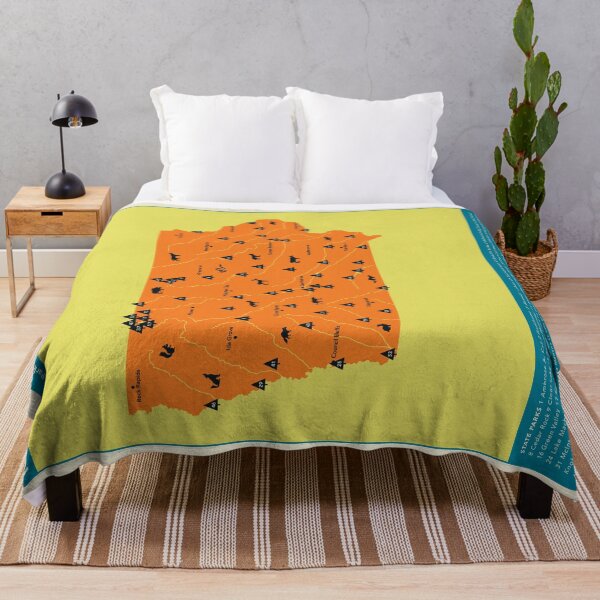 Item preview, Iowa State Parks Illustrated Map - Orange designed and sold by FinlayMcNevin.