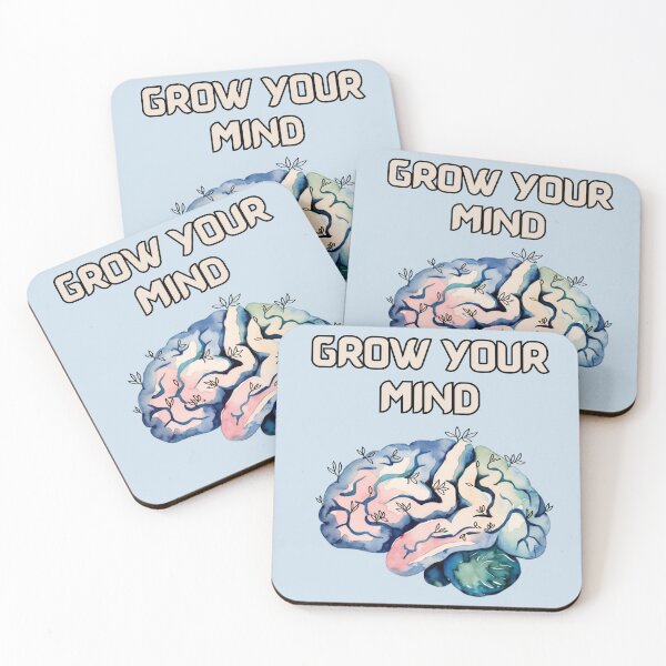 Item preview, Grow Your Mind - Colorful Brain with Growing Seedlings Motivational Design designed and sold by Marwamay.
