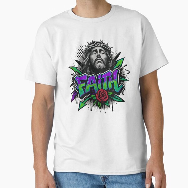 Item preview, Jesus Graffiti – FAITH in street art style designed and sold by bjorngr.