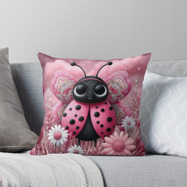 Item preview, Magical Ladybug with Big Eyes – Pink Fantasy Design designed and sold by GabbyKI261.