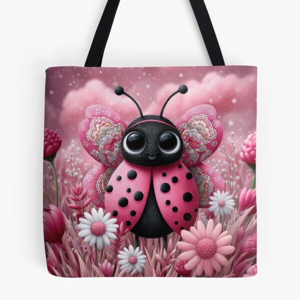 Item preview, Magical Ladybug with Big Eyes – Pink Fantasy Design designed and sold by GabbyKI261.