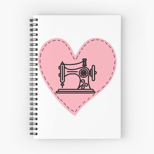 Item preview, Pink Heart with Sewing Machine designed and sold by SewHappyQuilt.
