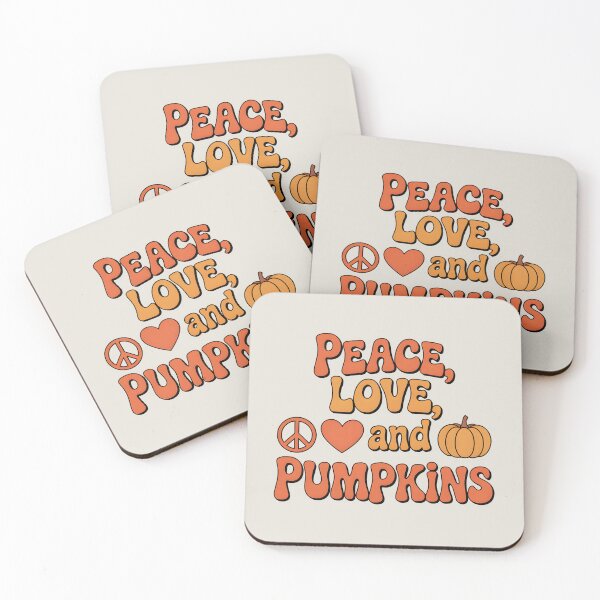Item preview, Peace, Love, and Pumpkins - Cute Fall Icons Design designed and sold by Jollys-ArtShop.
