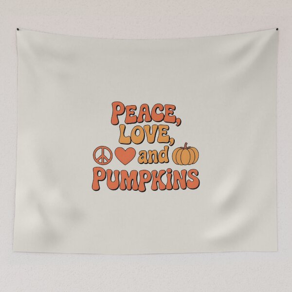 Item preview, Peace, Love, and Pumpkins - Cute Fall Icons Design designed and sold by Jollys-ArtShop.