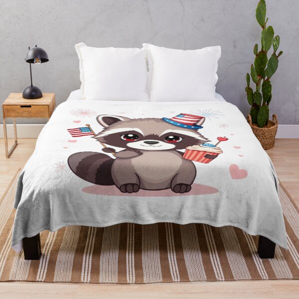 Item preview, Kawaii Raccoon Loves America designed and sold by ARTReMi.
