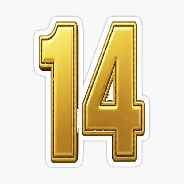 Item preview, Lucky Number 14 Tee - Numerically Awesome Threads Fourteen designed and sold by OUTFITPAW.