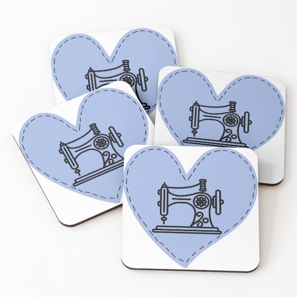 Item preview, Purple Heart with Sewing Machine designed and sold by SewHappyQuilt.