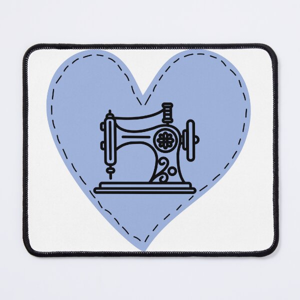 Item preview, Purple Heart with Sewing Machine designed and sold by SewHappyQuilt.