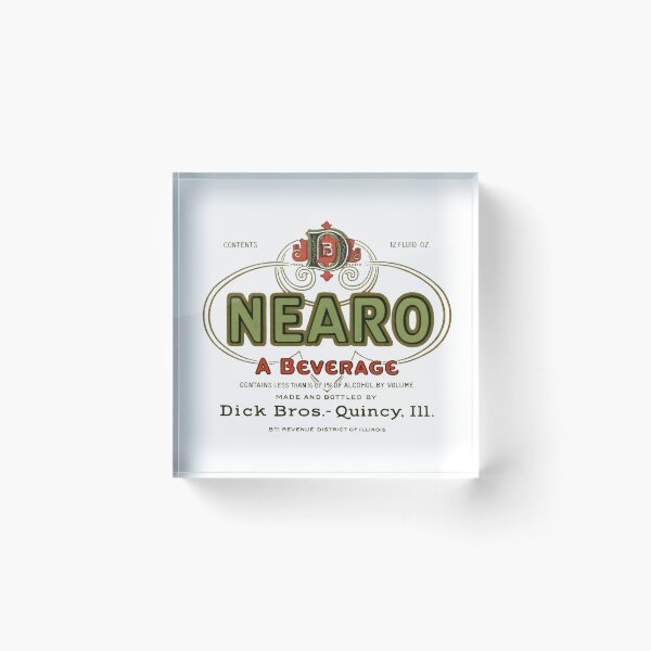 Item preview, Vintage Nearo - A Beverage - Non Alcoholic Prohibition Drink - Dick Brothers - Quincy, Illinois designed and sold by QuayTradingCo.