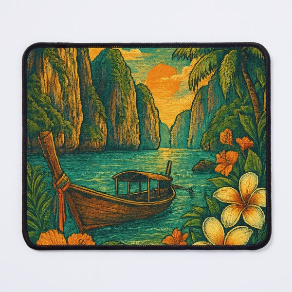 Item preview, Phi Phi  Leh  Thai island Thailand Tropical Beach and  Flowers designed and sold by ManxCatAndy.