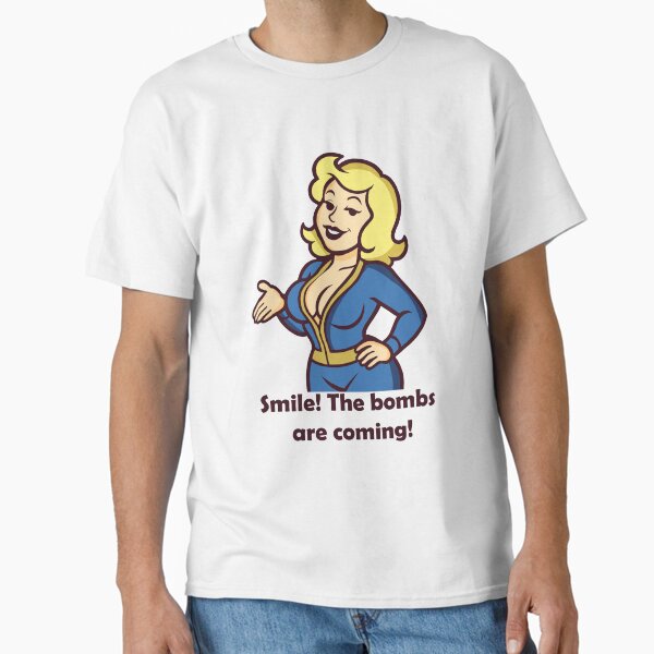 Item preview, Vault Girl – Smile, The Bombs Are Coming designed and sold by Coinflower.