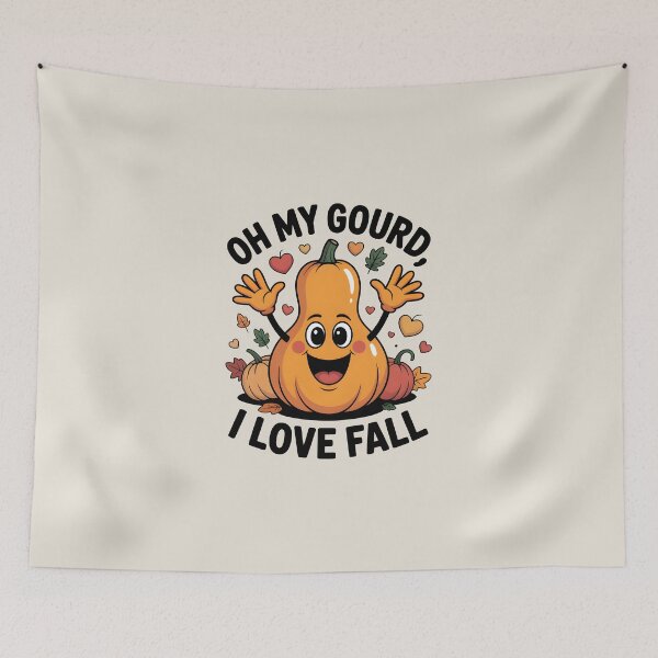 Item preview, Oh My Gourd, I Love Fall - Funny Autumn Pun Design designed and sold by Jollys-ArtShop.