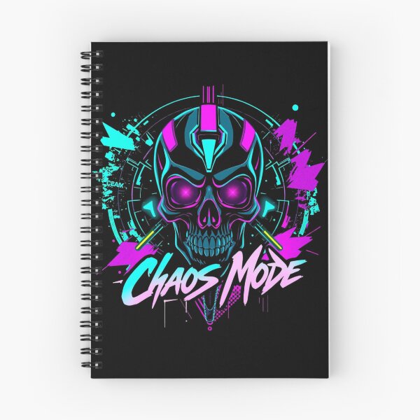 Item preview, Chaos Mode – Neon Cyberpunk Skull Streetwear  designed and sold by GracefulPODshop.