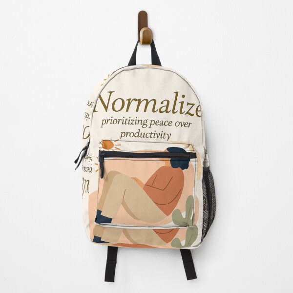 Item preview, Normalize Prioritizing Peace Over Productivity – Calm Aesthetic Poster designed and sold by CrumblyStudio.