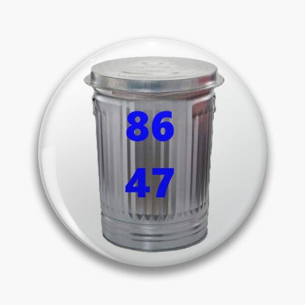 Item preview, 86 47 On a Garbage Can-Blue Font designed and sold by Qzmet.