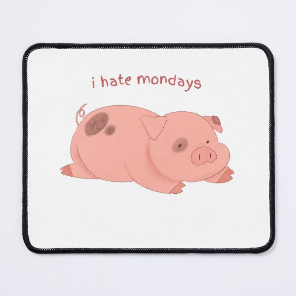 Item preview, i hate mondays pig designed and sold by Sunny Stickers & Stationery.