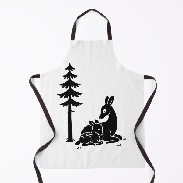 Item preview, Illustration of a mother deer and her baby under a Christmas tree designed and sold by EchoOfSilence.