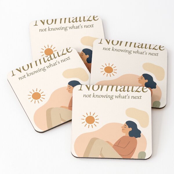 Item preview, Normalize Not Knowing What’s Next – Gentle Existential Poster designed and sold by CrumblyStudio.