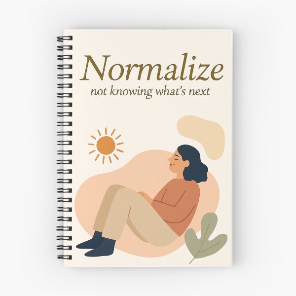 Item preview, Normalize Not Knowing What’s Next – Gentle Existential Poster designed and sold by CrumblyStudio.