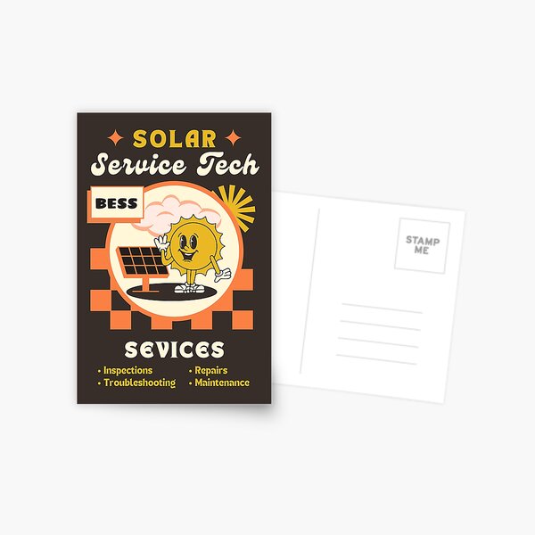 Item preview, Solar Technician Retro Services designed and sold by VoltJunkies.