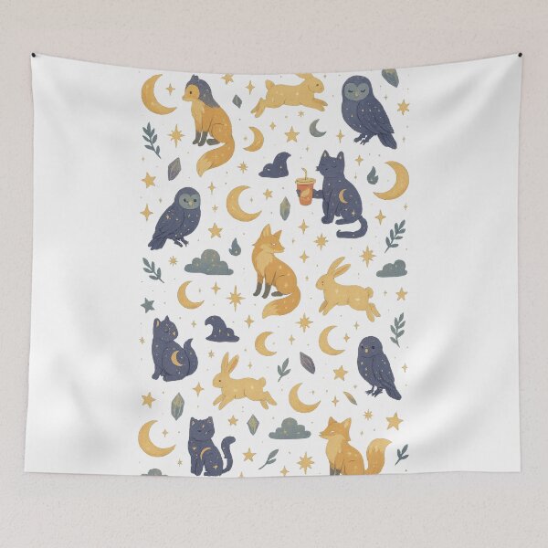 Item preview, Celestial Critters – Magical Animal Pattern designed and sold by CoolThings Creative.