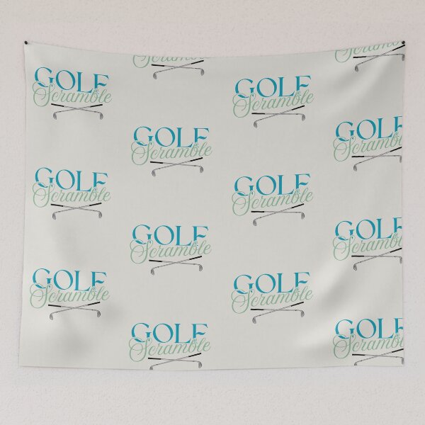 Item preview, Golf Scramble Simple Modern Blue and Green Logo designed and sold by Stickers by @molllyclare.