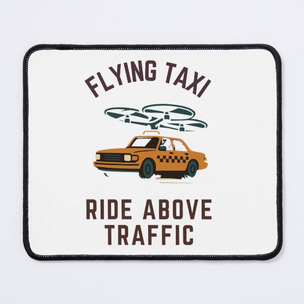 Item preview, Flying Taxi – Ride Above Traffic in Retro Futuristic Style designed and sold by JenniferCreaArte .