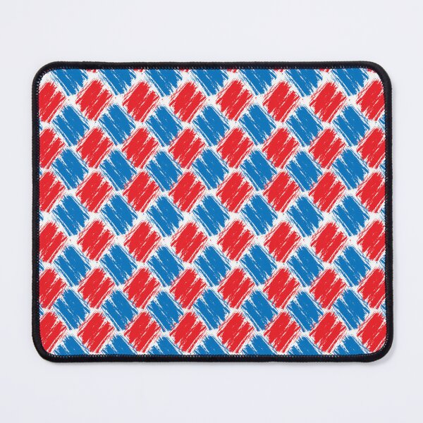 Item preview, Seamless vector pattern with red and blue brush strokes in checkerboard designed and sold by BellaRoxiell.