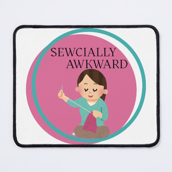 Item preview, Sewcially Awkward - Pink and Teal designed and sold by SewHappyQuilt.