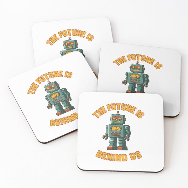 Item preview, The Future Is Behind Us – Retro Robot Nostalgia Design designed and sold by JenniferCreaArte .