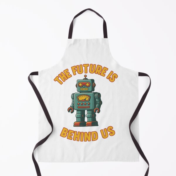 Item preview, The Future Is Behind Us – Retro Robot Nostalgia Design designed and sold by JenniferCreaArte .