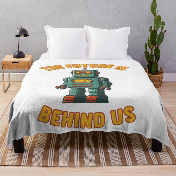 Item preview, The Future Is Behind Us – Retro Robot Nostalgia Design designed and sold by JenniferCreaArte .