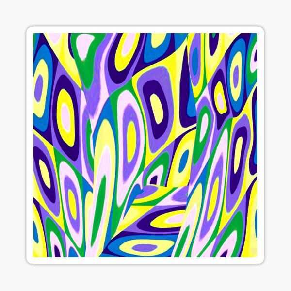 Item preview, ABSTRACT art cold colors psicodelic designed and sold by say color.