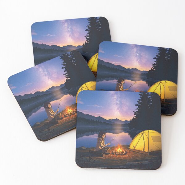 Item preview, Milky Way Camping Night designed and sold by -DEEWOLF-.