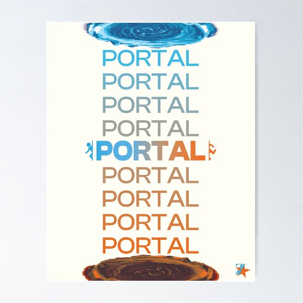 Item preview, PORTAL Falling Poster designed and sold by zaveldesigns.