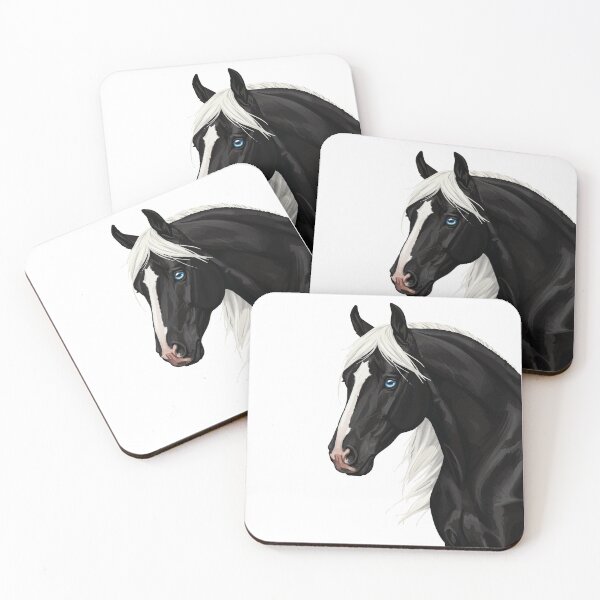 Item preview, Majestic Black Horse with Blue Eyes Digital Art designed and sold by -DEEWOLF-.