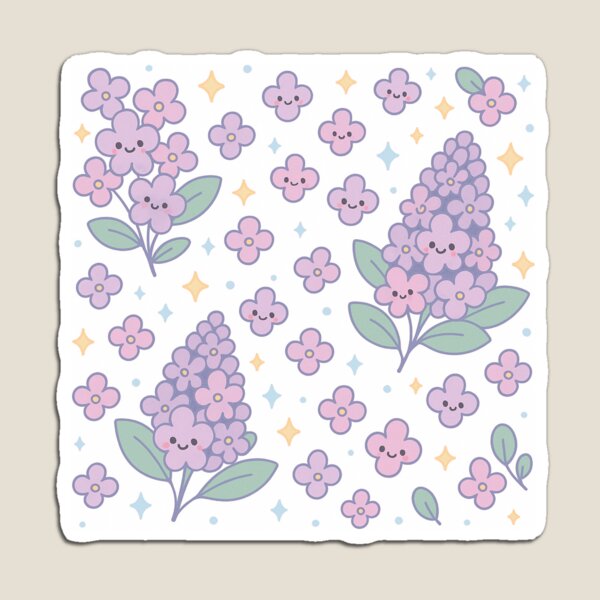 Item preview, Cute Kawaii lilac little flowers confetti pattern designed and sold by Like a Kid Designs.