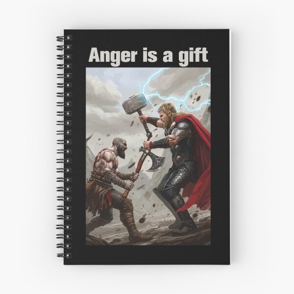 Item preview, Anger is a Gift - Kratos vs Thor Epic Clash designed and sold by -DEEWOLF-.