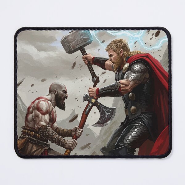 Item preview, Anger is a Gift - Kratos vs Thor Epic Clash designed and sold by -DEEWOLF-.
