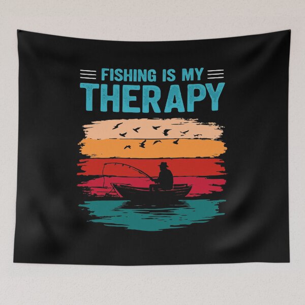 Item preview, fishing is my therapy designed and sold by Lydyb-creations.