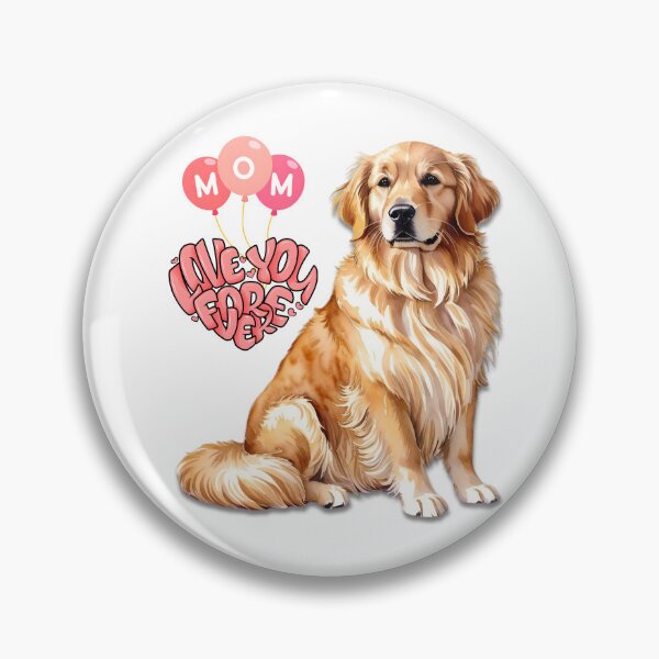 Item preview, Forever Love ? | Golden Retriever with Balloons & “Love You Forever Mom” ? designed and sold by RvinJo8.