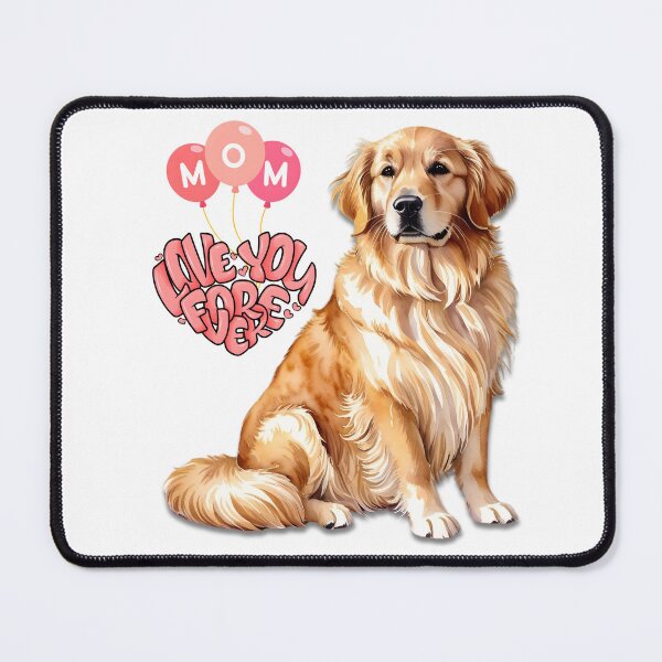 Item preview, Forever Love ? | Golden Retriever with Balloons & “Love You Forever Mom” ? designed and sold by RvinJo8.