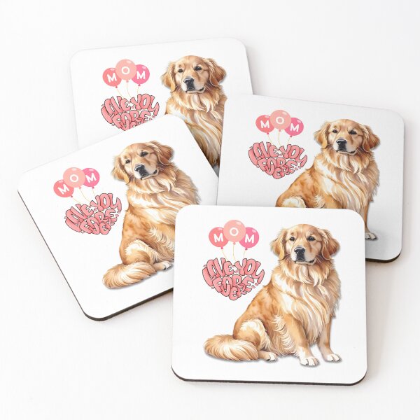 Item preview, Forever Love ? | Golden Retriever with Balloons & “Love You Forever Mom” ? designed and sold by RvinJo8.